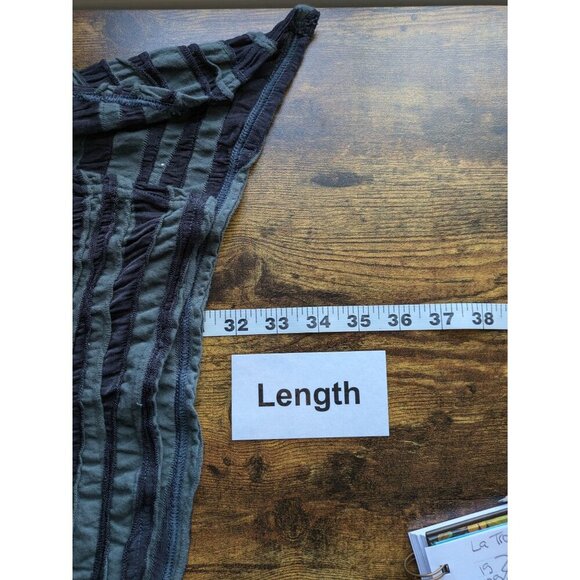 Cut Loose Asymmetrical Mesh Tunic Top Size XL Gray Lagenlook Textured Stretch - Picture 7 of 8